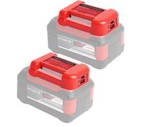 QUPERR 2Pack Adaptador Compatible con la batería Einhell Power X-Change 18V | Adaptador de Cargador de USB Dual con Carga rápida Tipo C (Solo Adaptador)