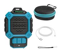 QUPERR Mini altavoz Bluetooth YX-020, correa de transporte e imán, Bluetooth 5.3, protección IP56, altavoz portátil con micrófono integrado, exterior