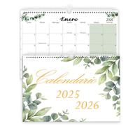 Qupuce Calendario 2026 Pared Noviembre 2025 - Dicembre 2026 | Planificador Mensual A4 | calendario nevera | Organizador Familiar para Casa Oficina Escolar (Calendario pared 2026)