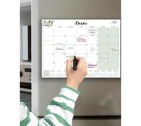 Qupuce Calendario Magnético Nevera 2026 2027 A4, Calendario Imán Nevera Enero 2026 - Junio 2027, Planificador Mensual Familiar, para Casa Oficina Escolar (Español)