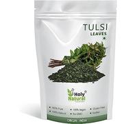 QURA Hojas de tulsi de 100 g | Reina de las hierbas | Hojas de tulsi secas, brotes de tulsi secos | Hojas de tulsi también llamadas albahaca sagrada (Ocimum tenuiflorum), tulasi y albahaca india
