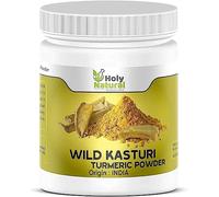QURA Wild Kasturi - Polvo de cúrcuma - 100 GM (para cara y piel, Curcuma Aromatica/Jangli Haldi/Kasthuri Manjal)