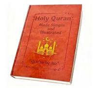 Quran Journey Sagrado Corán Simplificado e Ilustrado Traducción Inglés Completa 114 Surahs Tafsir Temático Guía de Resumen Tapa Dura de Cuero Para Principiantes Estudiantes Adultos y Familia Estudio e