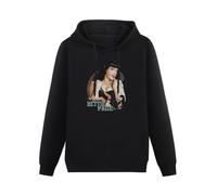 QURUMBAGH Bettie Page Good Vs Bad Mens Hoodies Pullover Hoody Black Sweatershirt L