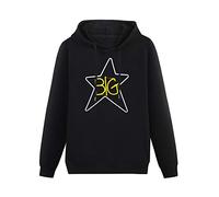 QURUMBAGH Big Star Symbol Mens Hoodies Pullover Hoody Black Sweatershirt XXL
