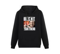 QURUMBAGH Bill Gates Is Not Your Friend Conspiracy Mens Hoodies Pullover Hoody Black Sweatershirt XXL