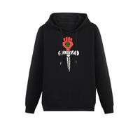 QURUMBAGH Black Gonzo Hunter Thompson Journalism Mens Hoodies Pullover Hoody Black Sweatershirt S