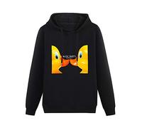 QURUMBAGH Bloc Party Mens Hoodies Pullover Hoody Black Sweatershirt S