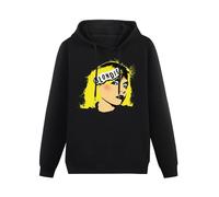 QURUMBAGH Blondie Face Mens Hoodies Pullover Hoody Black Sweatershirt S