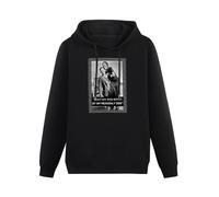 QURUMBAGH Bonnie and Clyde Bad Bitch by My Heavenly Side Graphic Gangster Mob Mens Hoodies Pullover Hoody Black Sweatershirt S