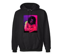 QURUMBAGH J Cole Kod Neon Mens Hoodies Pullover Hoody Black Sweatershirt 3XL