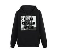 QURUMBAGH J Dilla The Greatest Ever J Dilla Hip Hop Mens Hoodies Pullover Hoody Black Sweatershirt 3XL