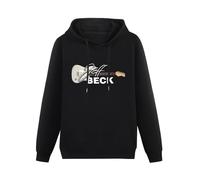QURUMBAGH Jeff Beck Logo Mens Hoodies Pullover Hoody Black Sweatershirt S