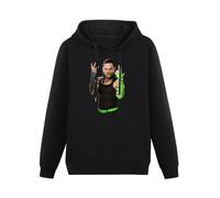 QURUMBAGH Jeff Hardy The Enigma Mens Hoodies Pullover Hoody Black Sweatershirt S