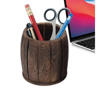 Qurygin Portalápices para escritorio, organizador de escritorio pequeño | Recipiente de almacenamiento de madera para decoración retro, organización y almacenamiento, decoración del hogar para aula