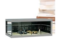 Qurygin Vitrina LED con luces | Modelo a escala 1/64 | Organizador de juguetes de vehículo que ahorra espacio, estacionamiento realista para protección, exhibición