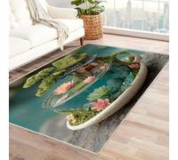 QUSAAOU Alfombra de Estilo Moderno, Alfombra, Felpudo, Arquitectura de Estilo Chino, Cocina Tradicional, lavadero, baño, salón, Dormitorio, Cocina, Porche, balcón-240x300cm