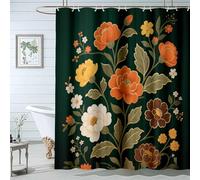 QUSAAOU Cortina De Ducha Arreglo Floral Cortinas para Duchas Estampado Botánico con Agujeros Cortina Shower Curtain Cortinas De BañO-200An x 240Al cm