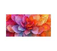 QUSAAOU Cuadros Decoracion Flor multicolor vibrante textura gruesa Abstracta Impresiones Sobre Lienzo Panel Lienzo Moderno Minimalista Dibujo Sala Estar Cocina Pasillo（Multicolor-80x160cm1 Sin marco