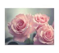 QUSAAOU Mural De Paisaje Natural Racimo flores rosa claro delicado borroso PóSter Lienzo Arte Mural Cuadro DecoracióN Del Hogar ImpresióN Para Dormitorio Sala De Estar （rosa pálido-30x45cm Sin marco