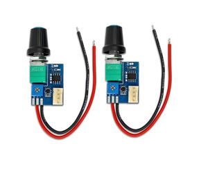 Qusedwey 2 Controladores de Velocidad de Ventilador PWM de y 12 V CC con Interruptor de Perilla, Regulador de Equipo Eléctrico para Ventiladores de Caja de Computadora.