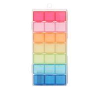 Qusedwey 21 Compartimentos Color Transparente Caja de PláStico VacíA Tableta Organizador de Medicamentos Semanal 7 DíAs Estuche de Almacenamiento en Bandeja de 3