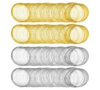 Qusedwey Alambre con Memoria para Abalorios, Alambre para Joyería, Alambre con Memoria de Acero, Alambre para Abalorios para Fabricación de Joyas, Pulseras, 400 Bucles, 2 Colores