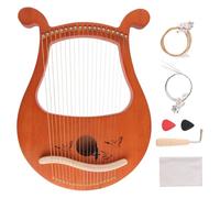 Qusedwey Arpa de Lira, ViolíN Griego de 19 Cuerdas, Patrones úNicos de Lira de 19 Cuerdas, SíMbolos FonéTicos Tallados, para Amantes de la MúSica Principiantes, Etc.