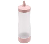 Qusedwey Botella Exprimible Accesorios De Cocina De Salsa Vinagrera De Salsa De Tomate Aceite Vinagre Salsa De SOYA De PlÁStico Dispensador De Condimentos Rosado + Transparente