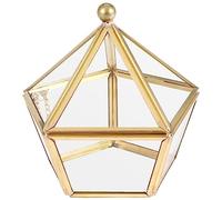 Qusedwey Caja de Anillo de Vidrio Caja de La Joyería de La Boda Cubierta de Cristal de Inmortal Decoración Creativa de La Casa