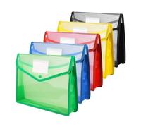 Qusedwey Carpeta de Archivo de ExpansióN de Sobre, Carpeta de Almacenamiento con Hebilla A PresióN y Bolsillo, Bolsa de Archivo Transparente Impermeable A4