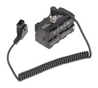 Qusedwey Conector D-Tap A Cable Ampliable CC de 5,5 X 2,5 mm con Adaptador de Batería Ficticia NP-F de Doble Cara para Monitor de Cámara