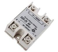 Qusedwey Control de Maquinaria AC Modulo de Rele de estado SSR-25AA 80-250V 25A
