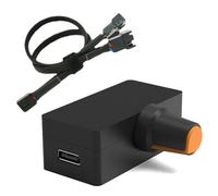 Qusedwey Controlador de Velocidad PWM de 12 V y, Regulador de Ventilador Violento PD QC, Carga Rápida, Enfriador de Agua DIY con Cable Adaptador 1 A 2