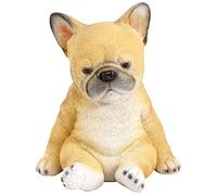 Qusedwey Escultura de Bulldog FrancéS Adorno Estatua de Perro Estatuilla DecoracióN de JardíN al Aire Libre Regalo - Perro Sentado