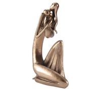 Qusedwey Estatua de Madre e NiñO, Escultura de Bronce Amor de la Madre, de Resina para Sala de Estar, Adecuada para el Estudio el Dormitorio la Sala de Estar