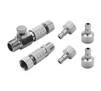 Qusedwey Juego de Adaptadores de AeróGrafo de 8 Piezas, Kit de Adaptador de DesconexióN de Acoplamiento de LiberacióN RáPida de AeróGrafo para Compresor de Aire y Manguera de AeróGrafo