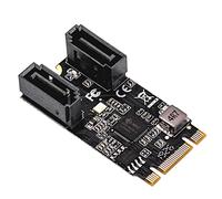 Qusedwey M2 PCIE NVMe SATA6G 2 Puertos III 6 GB/S M.2 22X42 M Key y B Key Controller Adapter Card JMB582