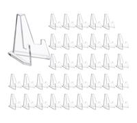 Qusedwey Mini Caballete de Exhibición Acrílico, 36 Paquetes, para Exhibir Tarjetas Deportivas, Monedas, Medallas y Más