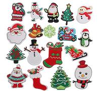 Qusedwey Parches NavideñOs para Coser Hierro en Bordados 18 Piezas áRbol de Navidad Santa Lindos Apliques para Manualidades DIY DecoracióN de Ropa