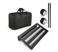 Qusedwey Pedalera de Efectos para Guitarra de Gran Tamaño, de Aleación de Aluminio, de 19,7 X 11 Pulgadas, con Bolsa de Transporte.