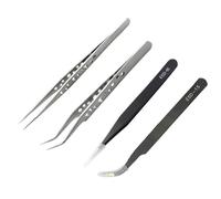 Qusedwey Pinzas Industriales de PrecisióN Juego de Pinzas MagnéTicas AntiestáTicas de Acero Inoxidable para Mantenimiento de Soldadura ElectróNica