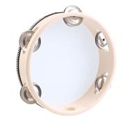 Qusedwey Regalo de PercusióN Redonda de Tambor de Pandereta Musical de 7 Pulgadas para Fiesta de KTV