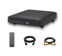 Qusedwey Reproductor de DVD PortáTil, Puerto Externo Compatible con USB y, Compatible con CD, VCD, DVD, Disco Utilizado en Casa, Viajes, RV, Enchufe Europeo