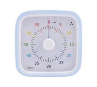 Qusedwey Temporizador Visual de 60 Minutos con Protectora, Temporizador de Disco Arcoíris, Herramienta de Gestión del Tiempo de Cuenta Regresiva Silenciosa, Azul