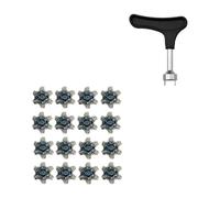 Qusinfc 16 tacos de repuesto antideslizantes para zapatos de golf, tacos tipo tornillo, accesorios fáciles de instalar, pasadores antideslizantes para golf, giros rápidos, tornillos de giro rápido