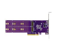 Qusinfc ASM2824 - Tarjeta de expansión de módulo de almacenamiento de 2 | Caja de 2 bahías con ventilador de refrigeración para almacenamiento de escritorio Minisforum MS, accesorios mejorados para