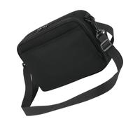 Qusinfc Bolsa de viaje para unidad de efectos para usuarios de guitarra | Almacenamiento de equipo de bolsillo frontal, funda con cremallera, carcasa textil negra, transporte diario de ensayo