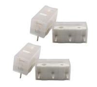 Qusinfc Botón de interruptor blanco original 8.0, contactor dorado, 100 millones de vida, interruptor de punto blanco de 3 pines