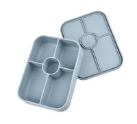 Qusinfc Caja Bentos de silicona fácil de usar, 5 secciones individuales con tapa resistente a derrames, portadores de comida para uso doméstico, camping, a prueba de fugas, lonchera